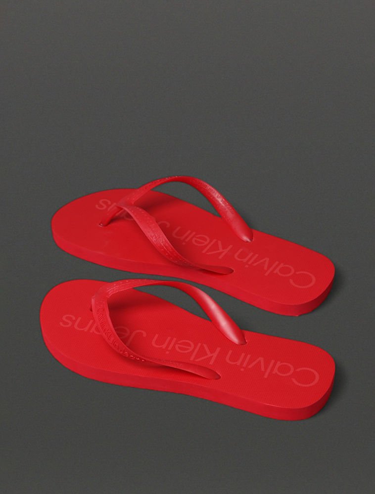 Chinelo Masculino Básico Calvin Klein Jeans - Vermelho Vermelho 4