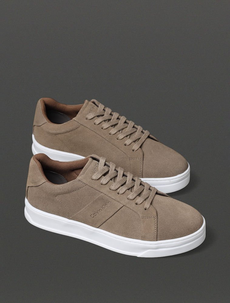 Tênis Masculino Camurça Calvin Klein - Caqui Claro Caqui 2