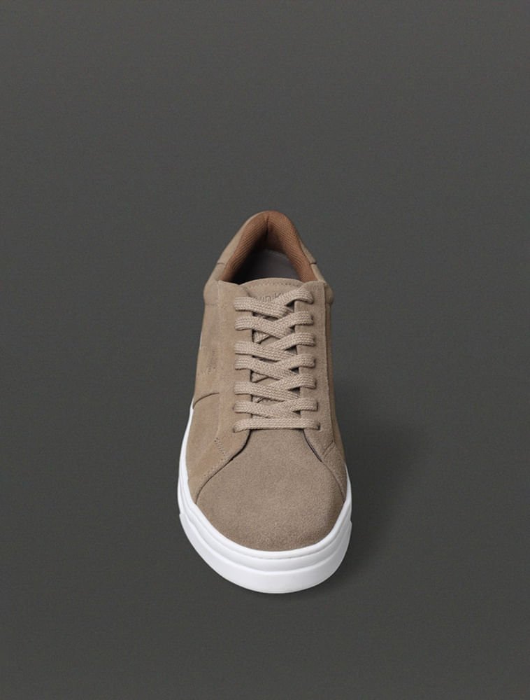 Tênis Masculino Camurça Calvin Klein - Caqui Claro Caqui 4