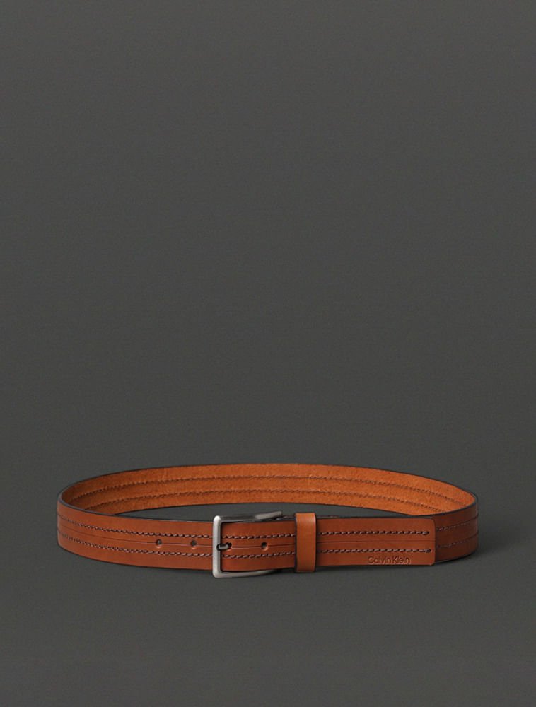 Cinto Masculino Pespontado Calvin Klein - Havana Havana 3