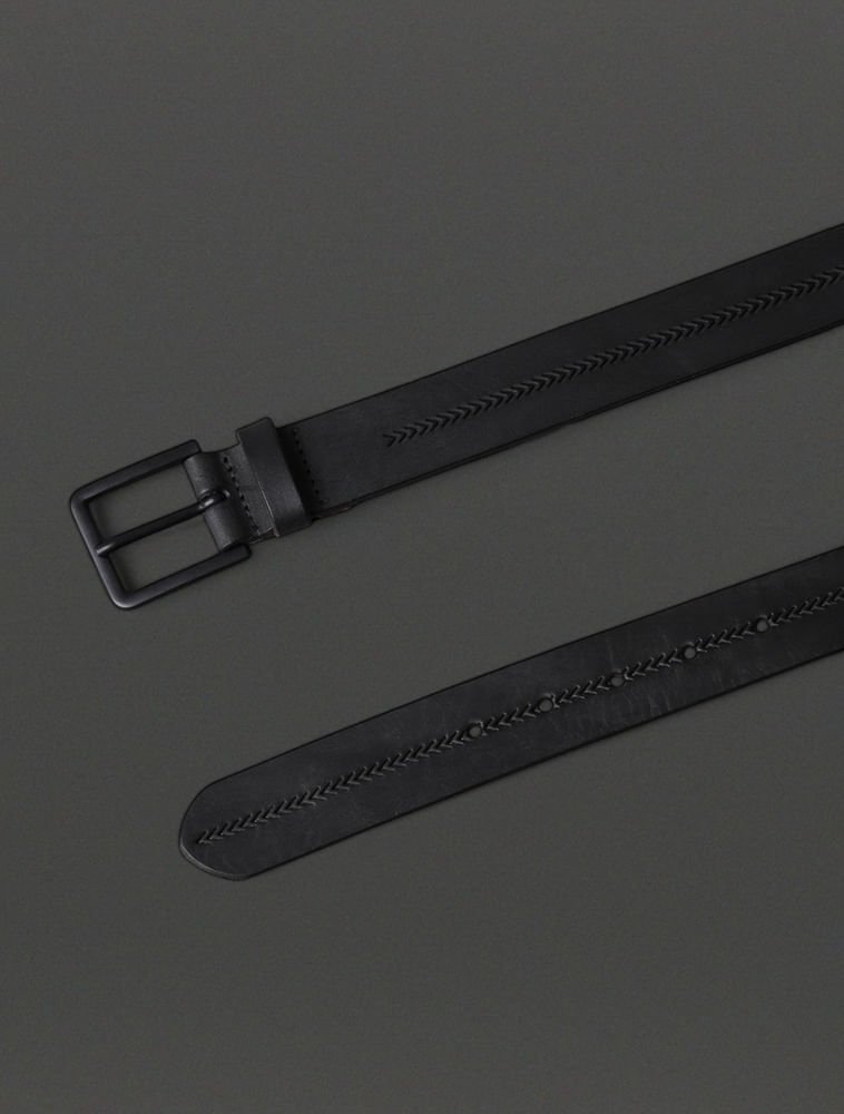 Cinto Masculino Traçado Calvin Klein - Preto Preto 2