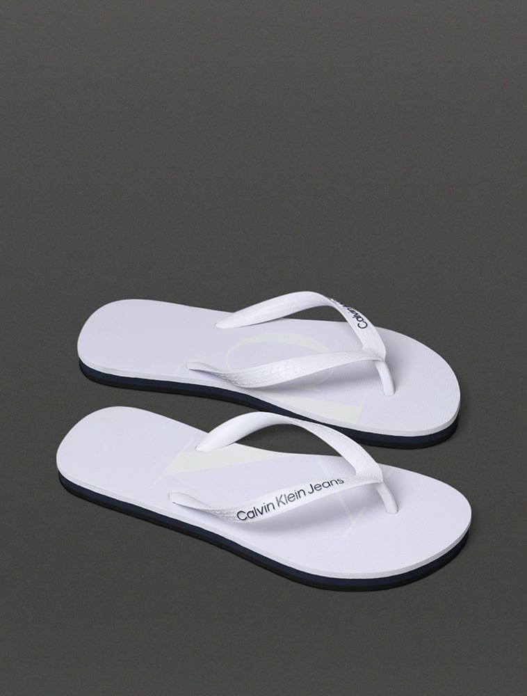 Chinelo Masculino Full Calvin Klein Jeans - Branco Branco 2