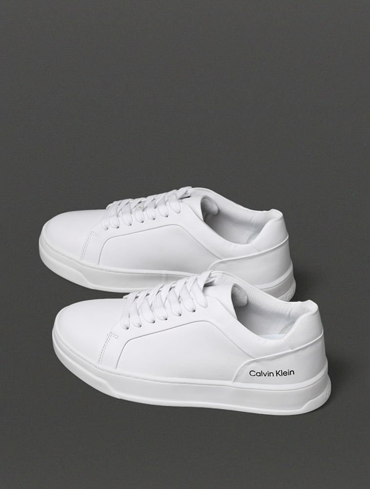 Tênis Feminino Couro Calvin Klein - Branco Branco 3