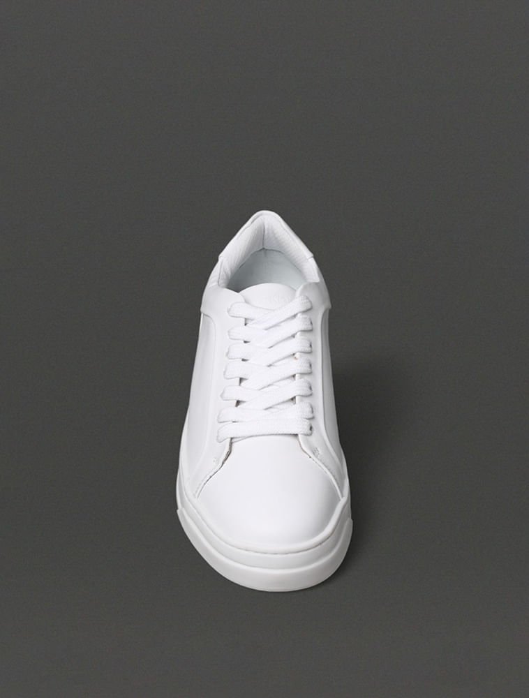 Tênis Feminino Couro Calvin Klein - Branco Branco 4