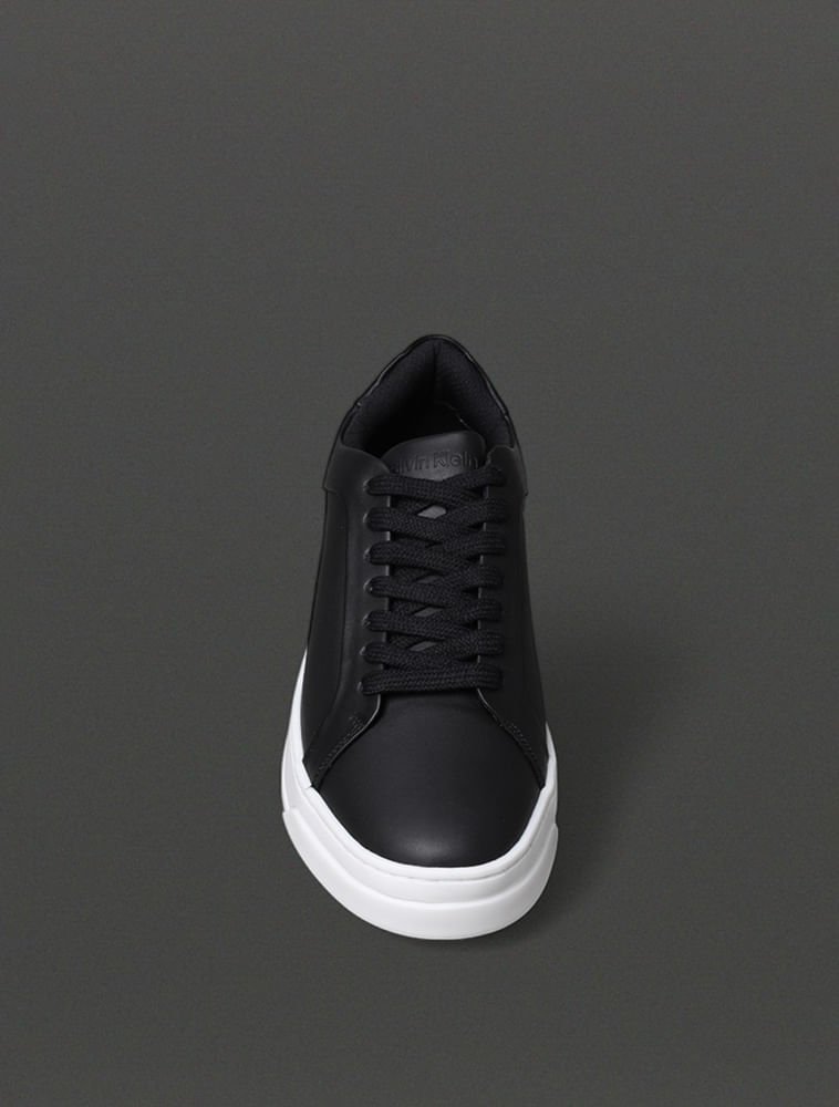 Tênis Feminino Couro Calvin Klein - Preto Preto 4