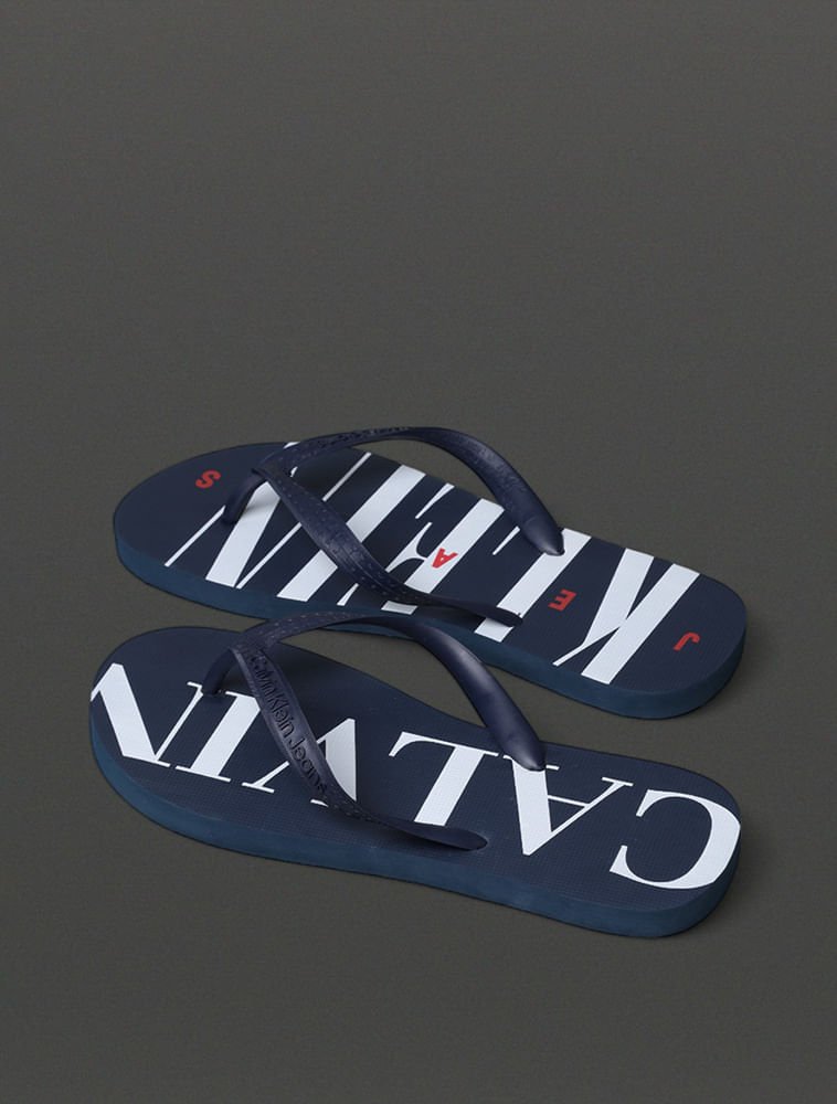 Chinelo Masculino Serif Font Calvin Klein Jeans - Marinho Azul Marinho 3