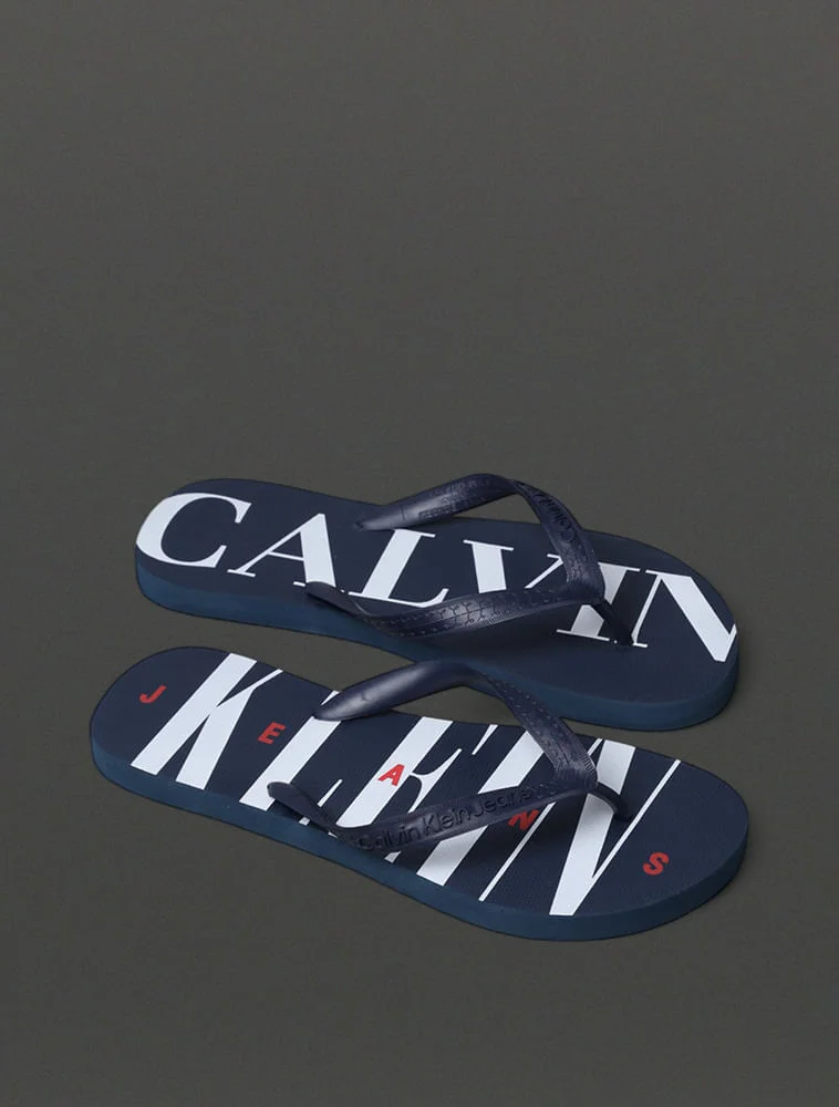 Chinelo Masculino Serif Font Calvin Klein Jeans - Marinho Azul Marinho 2