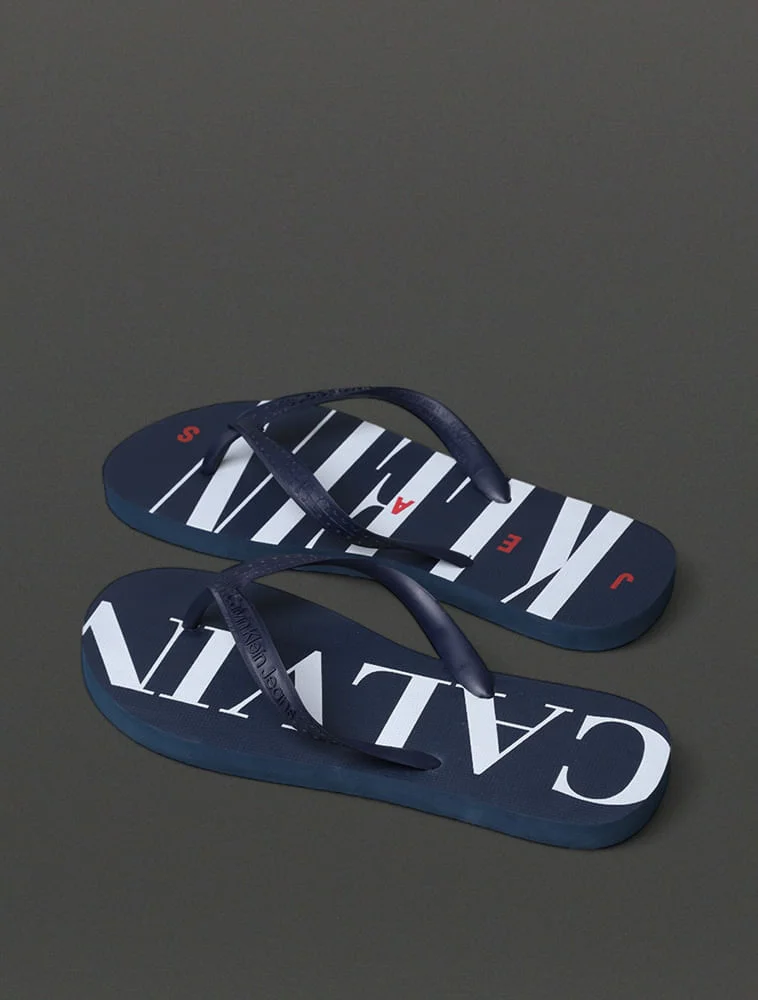 Chinelo Masculino Serif Font Calvin Klein Jeans - Marinho Azul Marinho 3