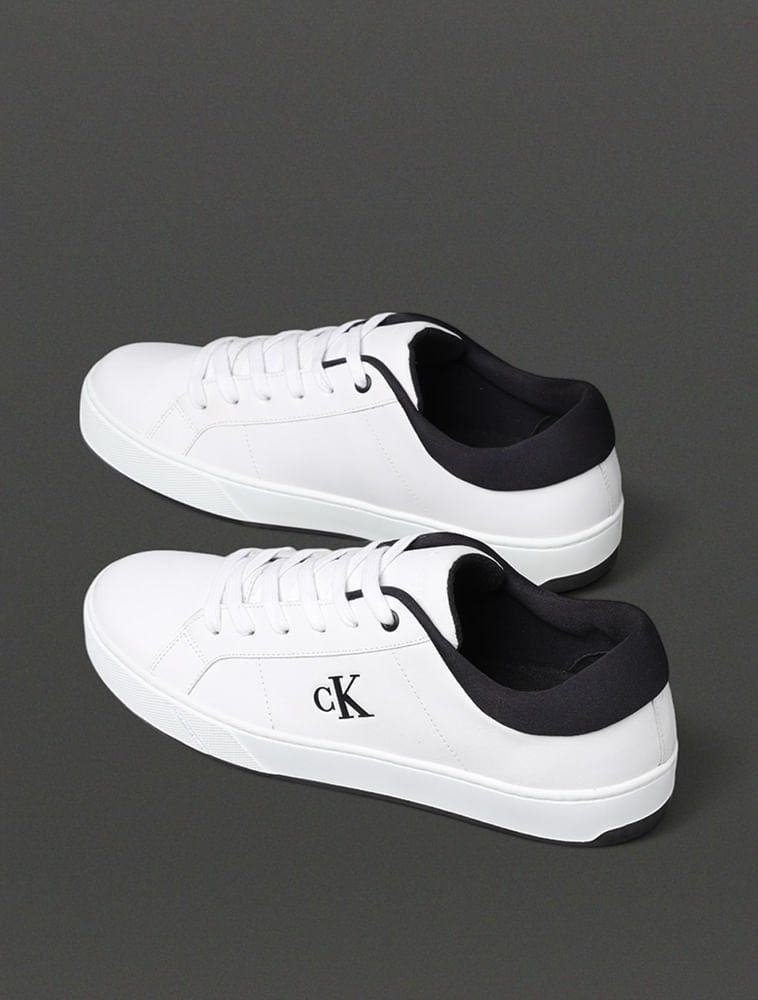 Tênis Masculino Palito Side Calvin Klein Jeans - Branco/ Preto Branco/Preto 3