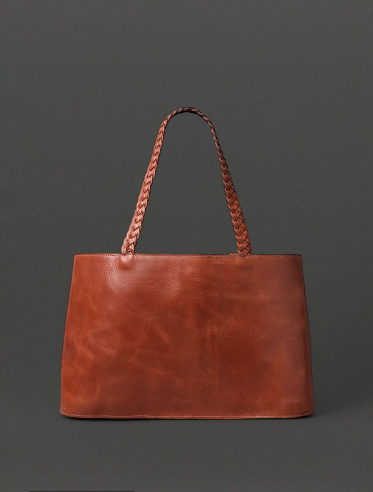 Bolsa Grande Feminina Alça Trançada Calvin Klein - Havana