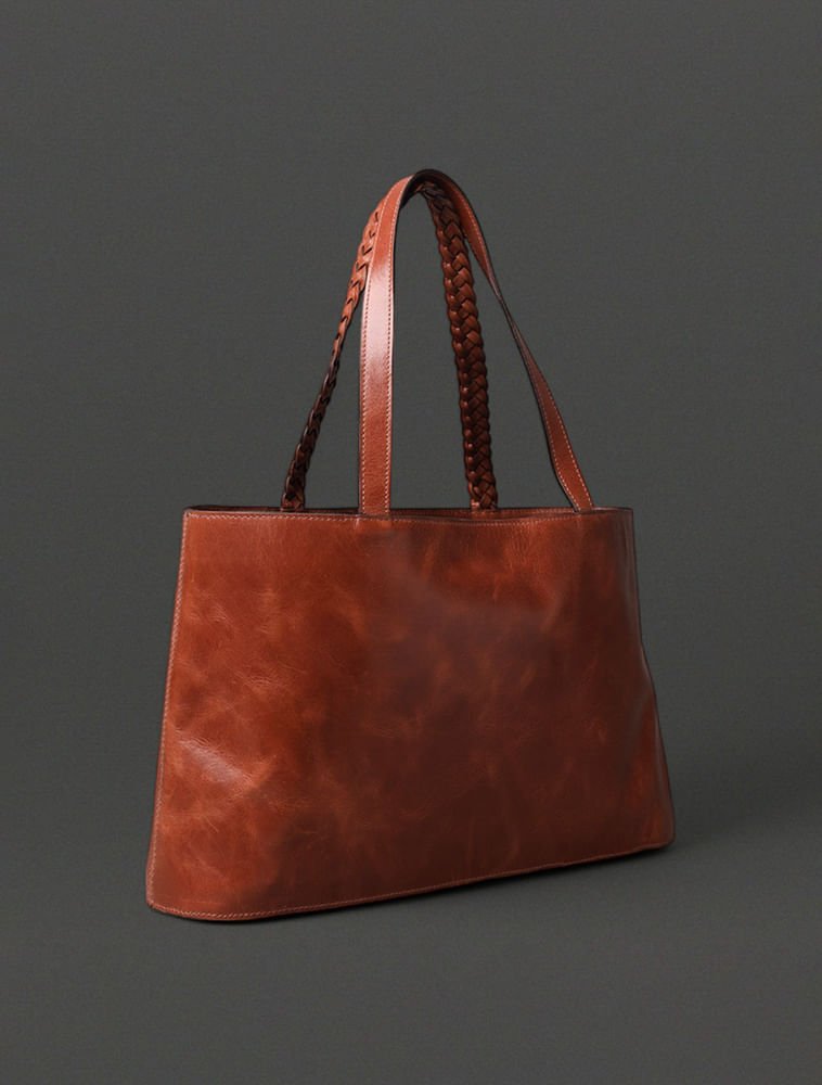 Bolsa Grande Feminina Alça Trançada Calvin Klein - Havana Havana 2