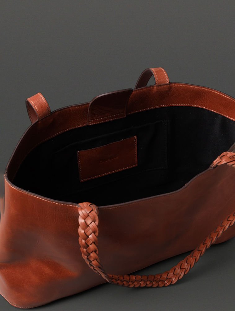 Bolsa Grande Feminina Alça Trançada Calvin Klein - Havana Havana 3