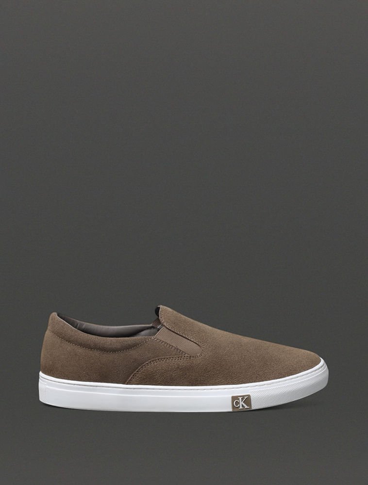 Tênis Masculino Project Slip On Calvin Klein Jeans - Caqui Claro