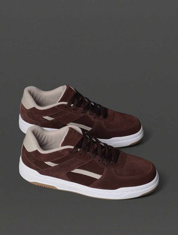 Tênis Masculino Court Camurça Layers Calvin Klein Jeans - Marrom Marrom 2