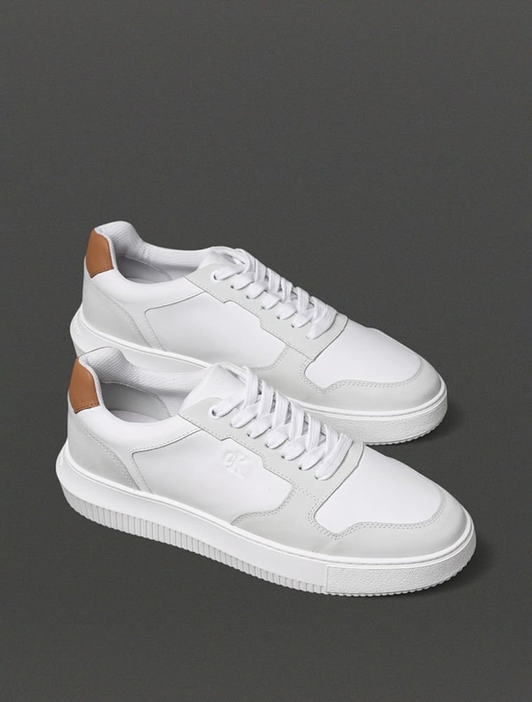 Tênis Masculino Chunky Layers Calvin Klein Jeans - Branco 2 Branco 2