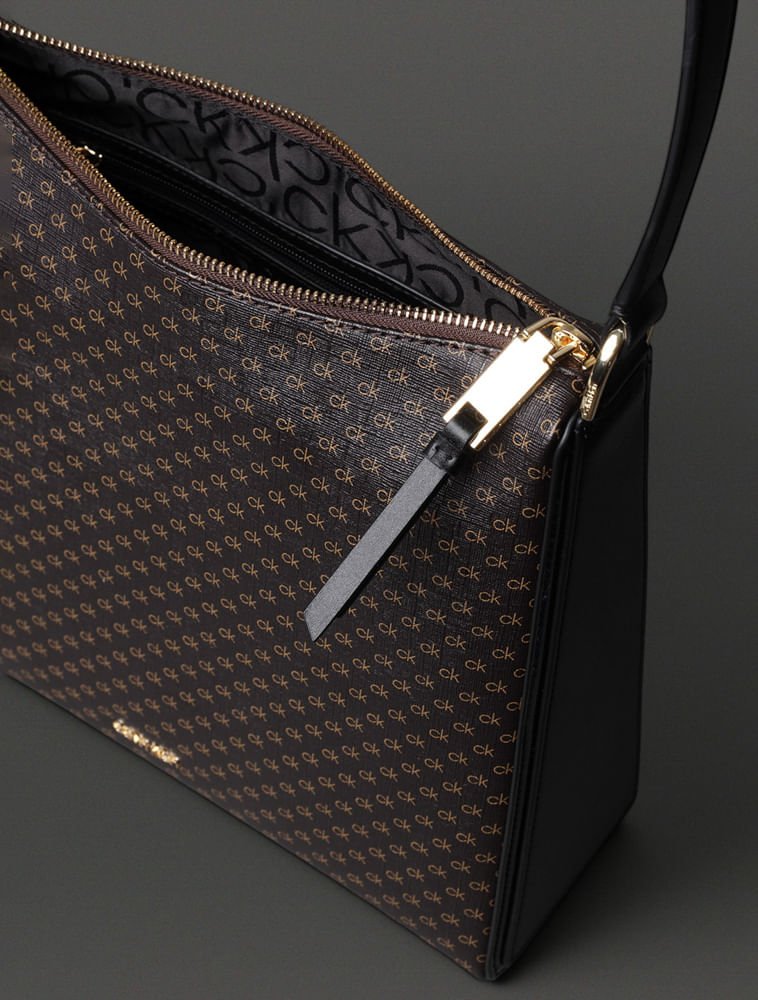 Bolsa Shoulder Feminina Quadrada Calvin Klein - Marrom Marrom 3