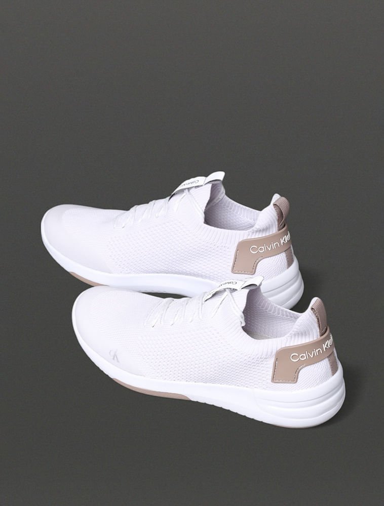 Tênis Feminino Air Knitting Calvin Klein Jeans - Branco 2 Branco 3