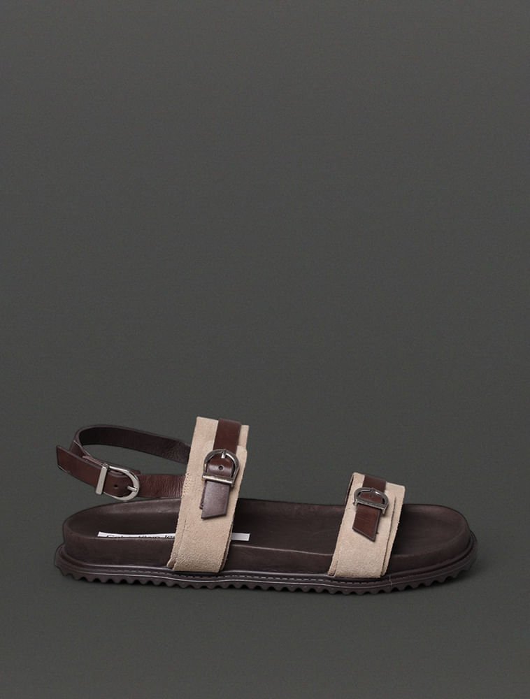 Sandália Feminina Fivelas Calvin Klein Jeans - Cafe