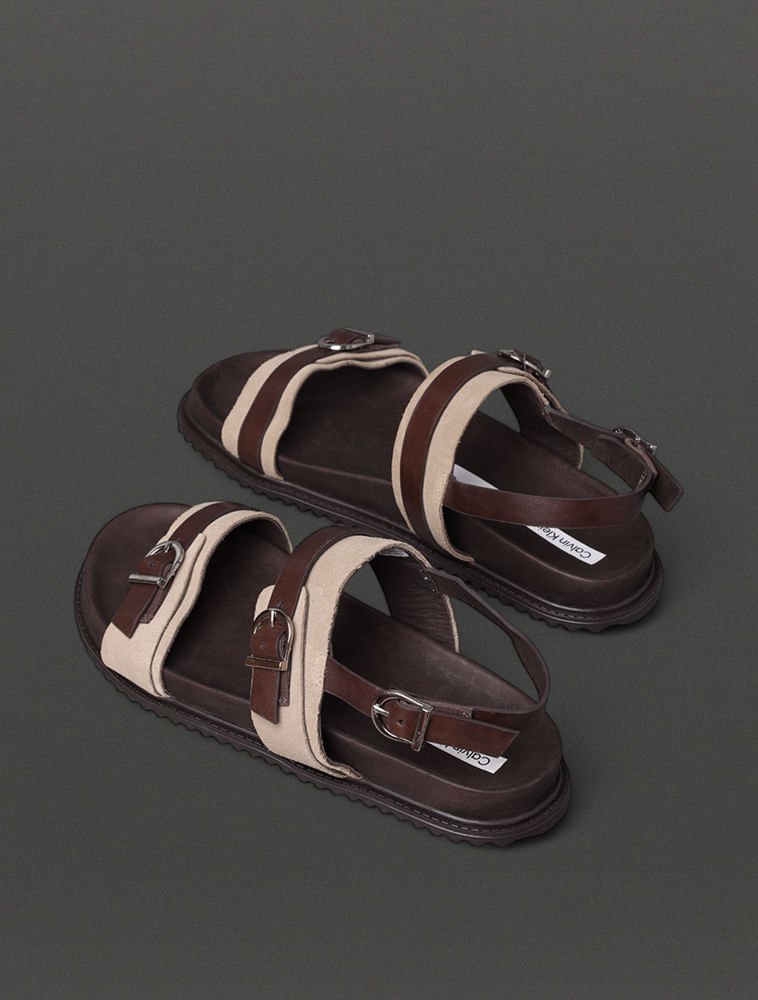 Sandália Feminina Fivelas Calvin Klein Jeans - Cafe Café 3