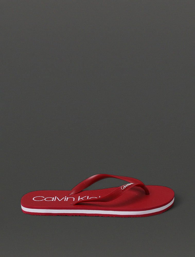 Chinelo Masculino Calvin Klein Swimwear - Vermelho Escuro