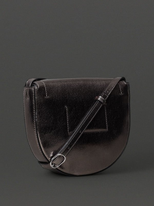 Bolsa Feminina Metálica Logo Central Calvin Klein Jeans - Grafite Grafite 7