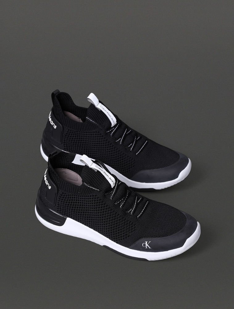 Tênis Feminino Air Knitting Calvin Klein Jeans - Preto Preto 2