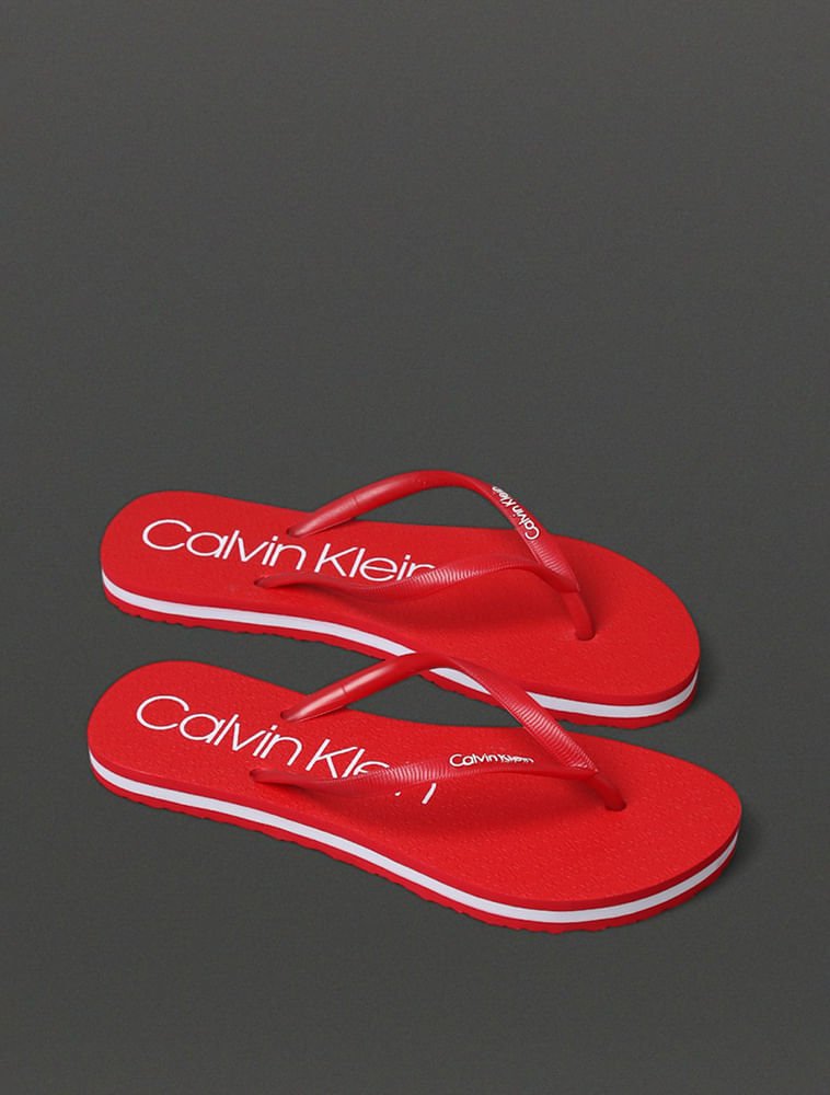 Chinelo Feminino Calvin Klein Swimwear - Vermelho Vermelho 2