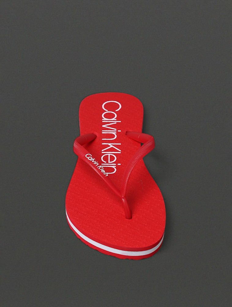 Chinelo Feminino Calvin Klein Swimwear - Vermelho Vermelho 4