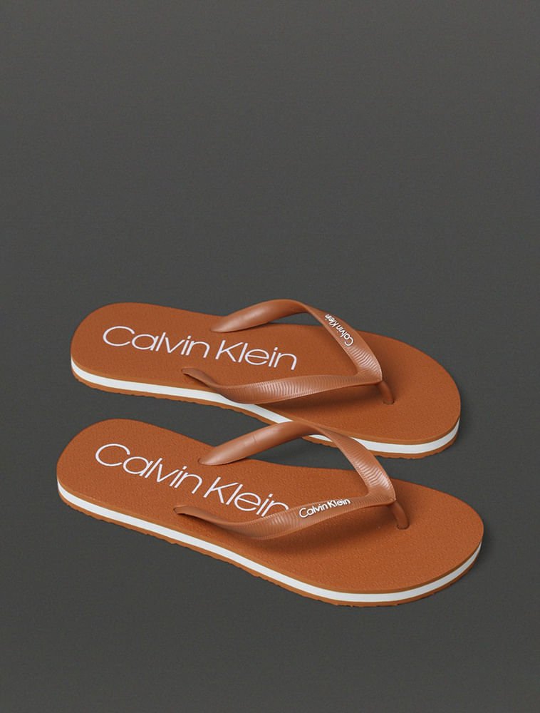 Chinelo Masculino Calvin Klein Swimwear - Havana Marrom 2