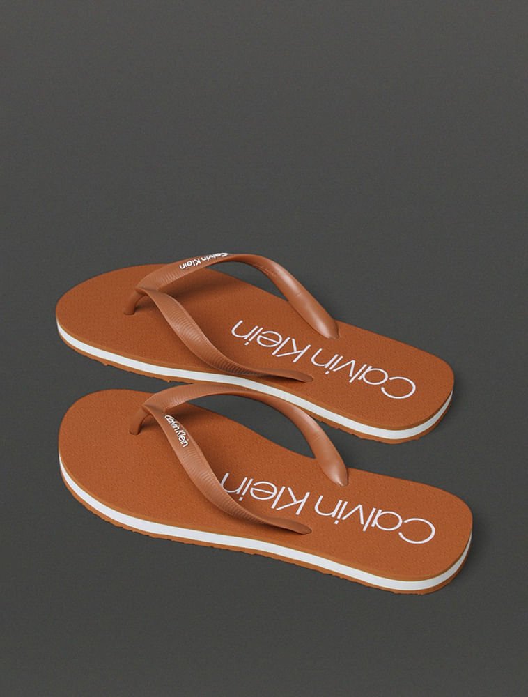 Chinelo Masculino Calvin Klein Swimwear - Havana Marrom 3