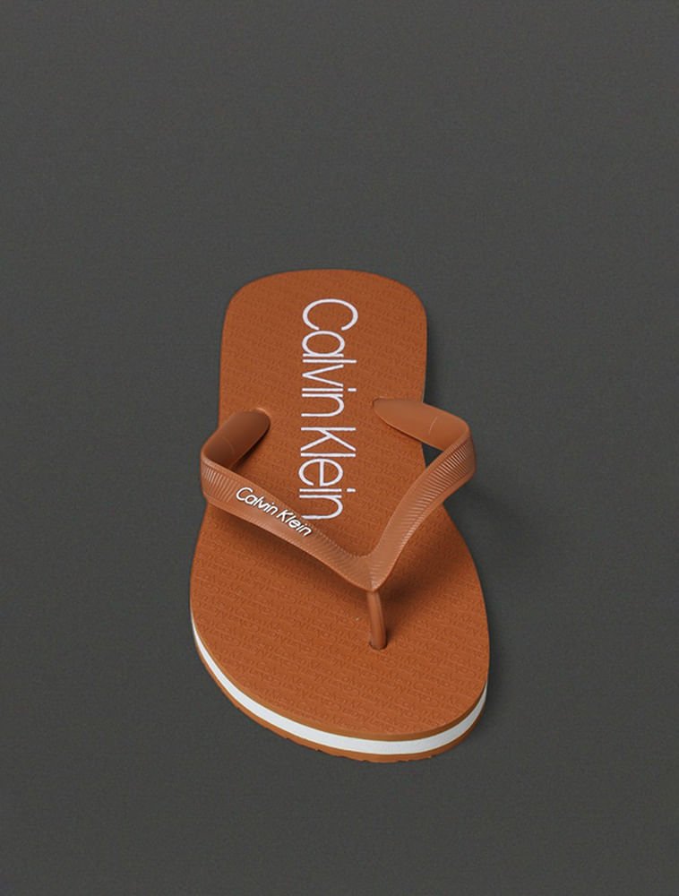 Chinelo Masculino Calvin Klein Swimwear - Havana Marrom 4