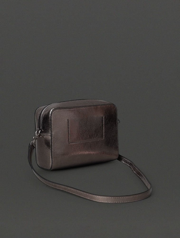 Bolsa Feminina Câmera Bag Metálica Calvin Klein Jeans - Grafite Grafite 2