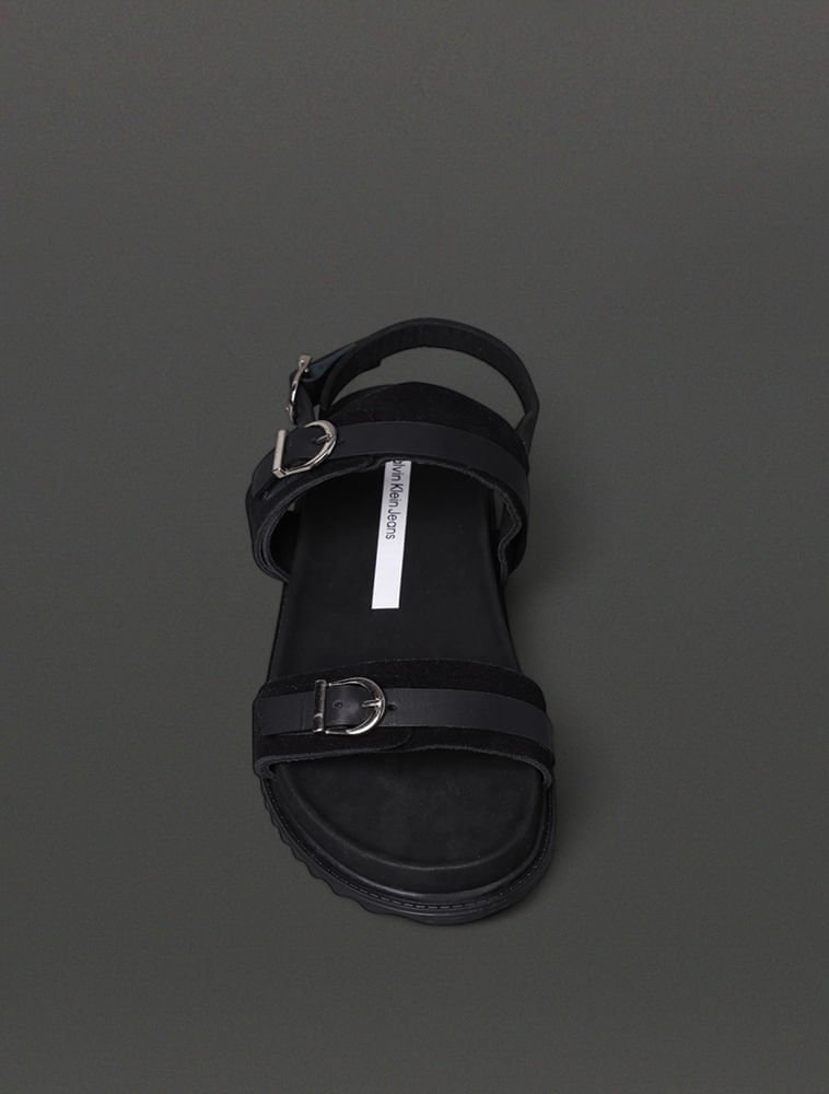 Sandália Feminina Fivelas Calvin Klein Jeans - Preto Preto 4