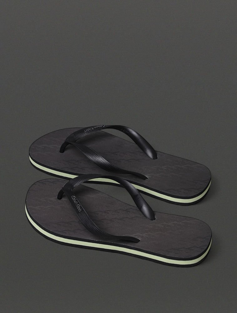 Chinelo Masculino Monograma Calvin Klein Swimwear - Preto Preto 3