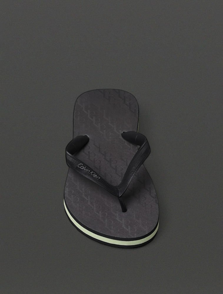 Chinelo Masculino Monograma Calvin Klein Swimwear - Preto Preto 4