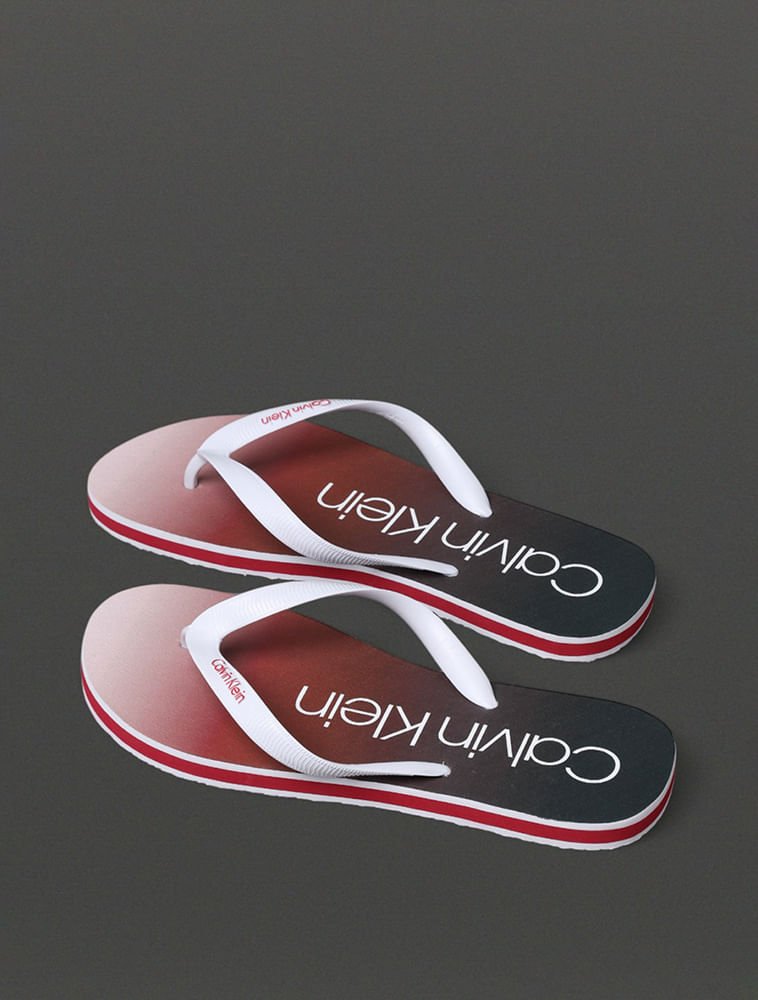 Chinelo Masculino Degradê Calvin Klein Swimwear - Vermelho Escuro Vermelho 3