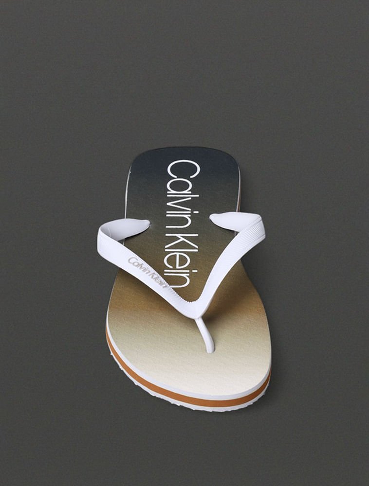 Chinelo Masculino Degradê Calvin Klein Swimwear - Havana Branco 4