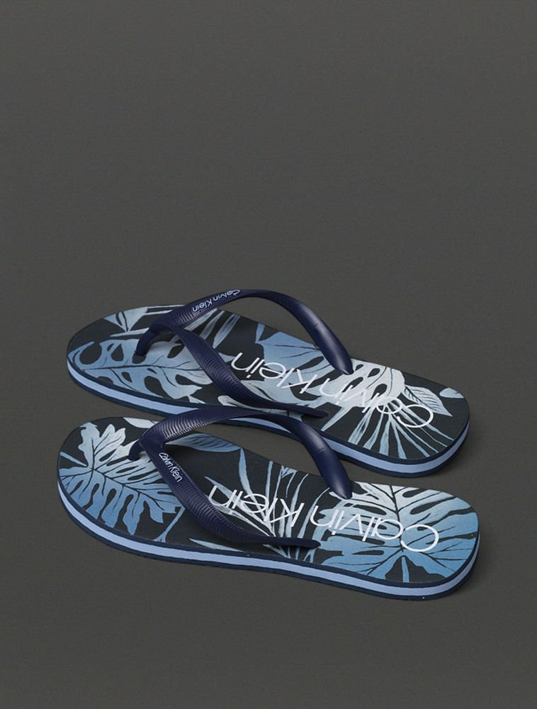 Chinelo Masculino Monstera Calvin Klein Swimwear - Marinho Marinho 3