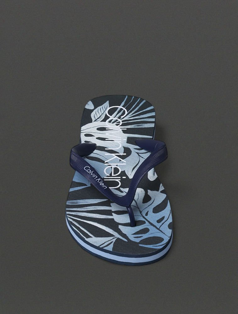 Chinelo Masculino Monstera Calvin Klein Swimwear - Marinho Marinho 4
