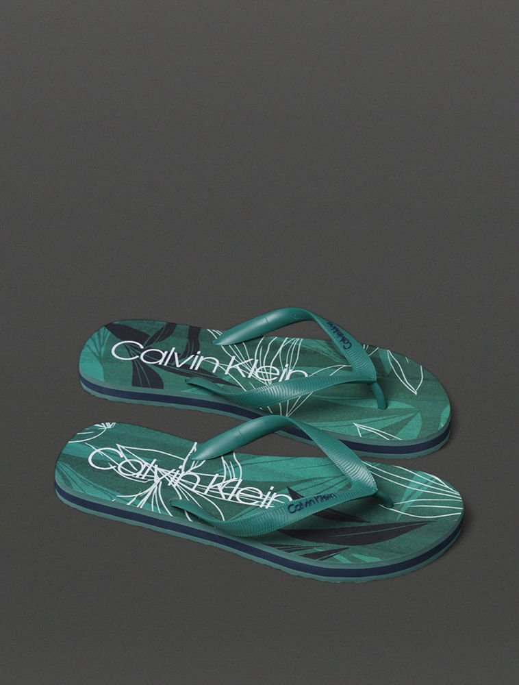 Chinelo Masculino Montera Tropic Calvin Klein Swimwear - Verde Verde 2