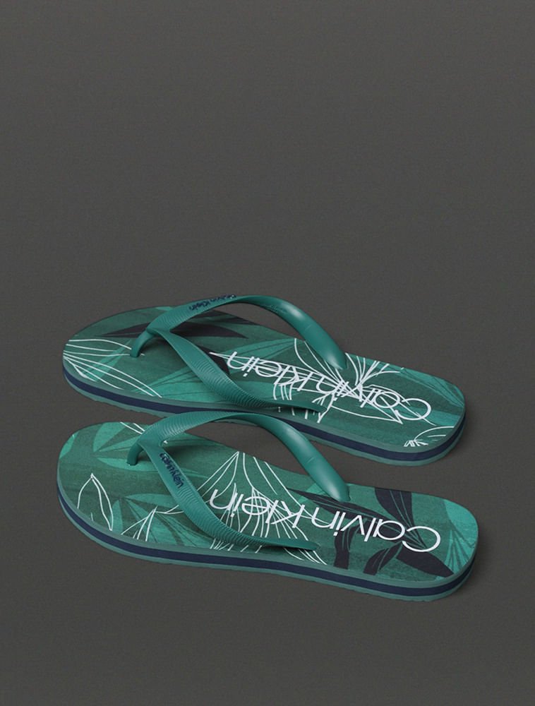 Chinelo Masculino Montera Tropic Calvin Klein Swimwear - Verde Verde 3