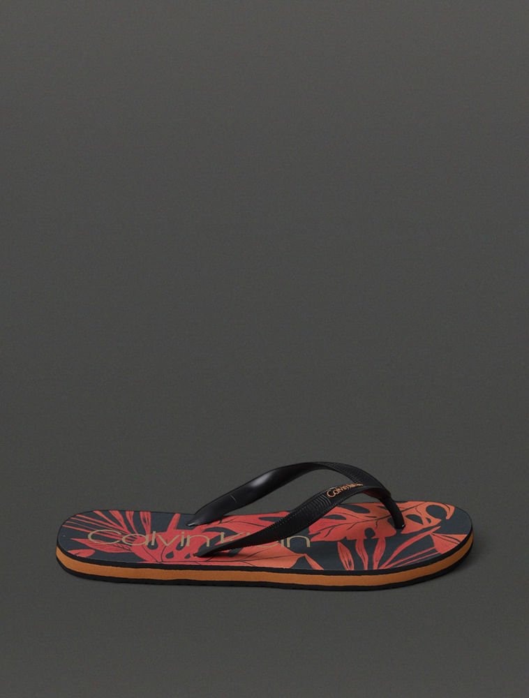 Chinelo Masculino Monstera Calvin Klein Swimwear - Havana