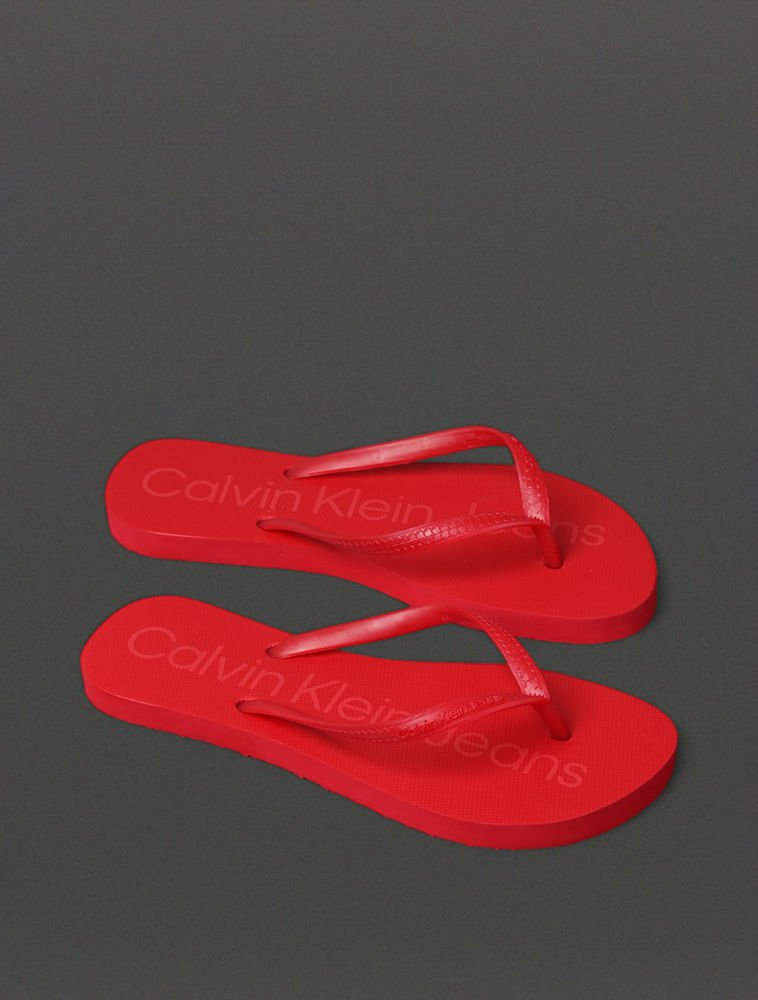 Chinelo Feminino Basic Calvin Klein Jeans - Vermelho Vermelho 2