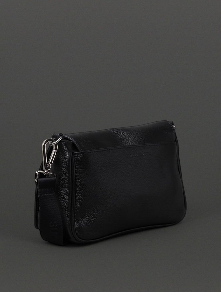 Bolsa Média Feminina Chaveiro Calvin Klein Jeans - Preto Preto 2