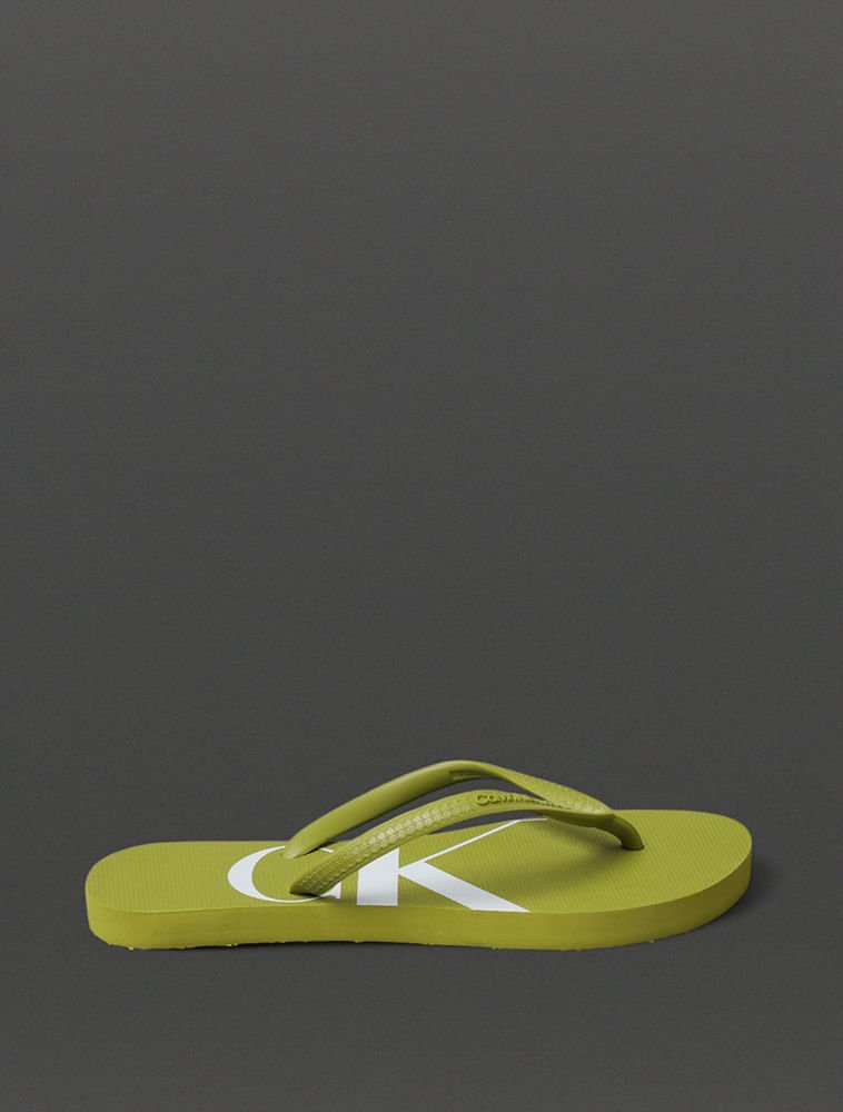 Chinelo Feminino Logo Corrido Calvin Klein Jeans - Verde Pistache