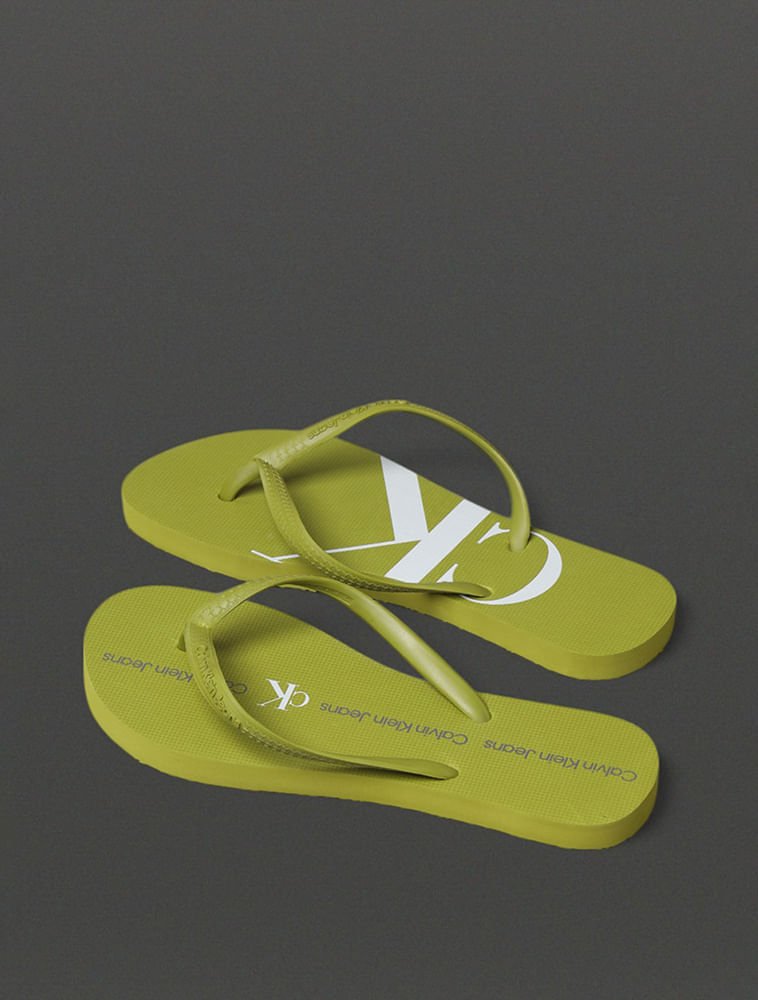 Chinelo Feminino Logo Corrido Calvin Klein Jeans - Verde Pistache Pistache 3