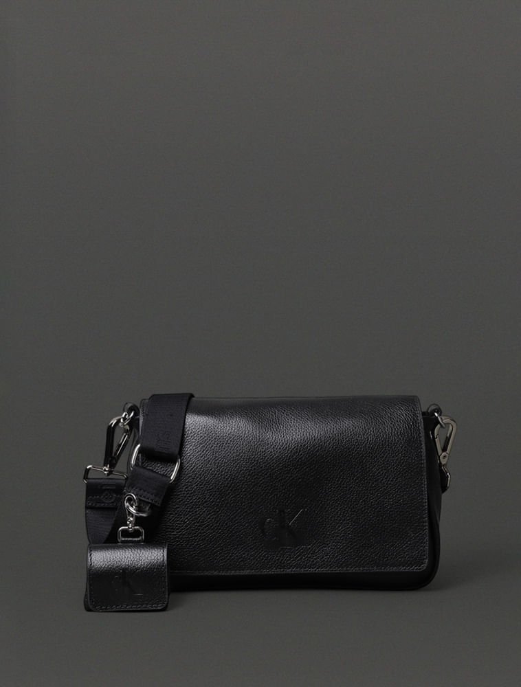 Bolsa Média Feminina Chaveiro Calvin Klein Jeans - Off White