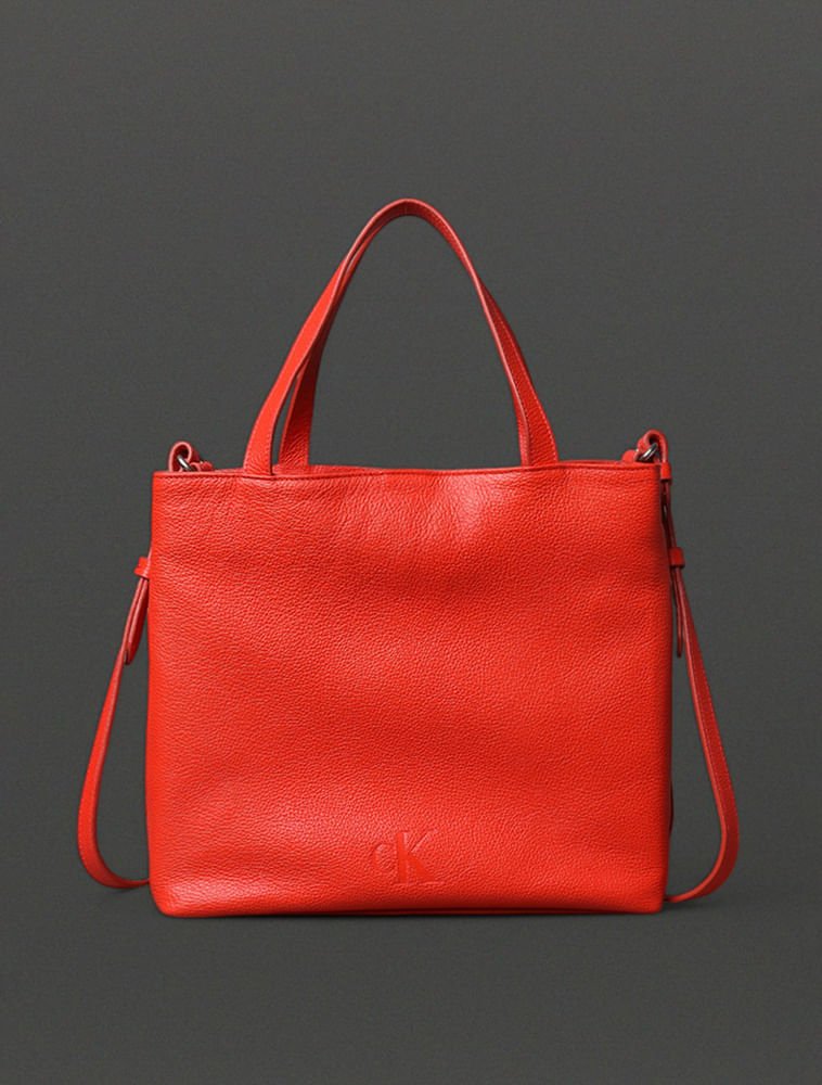 Bolsa Média Feminina Tote Bag Calvin Klein Jeans - Vermelho