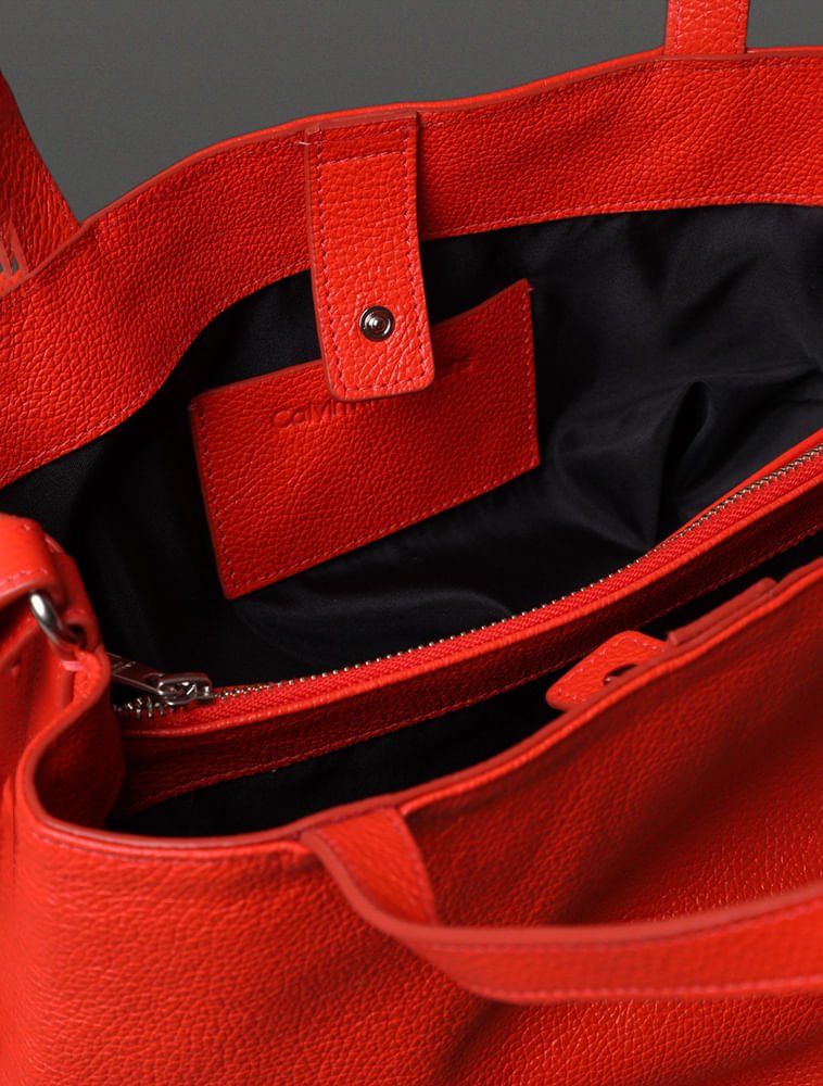 Bolsa Média Feminina Tote Bag Calvin Klein Jeans - Vermelho Vermelho 3