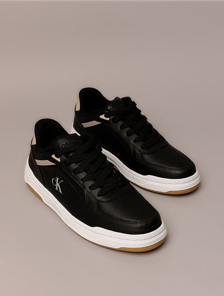 Tênis Masculino Court Calvin Klein Jeans - Preto Preto 2